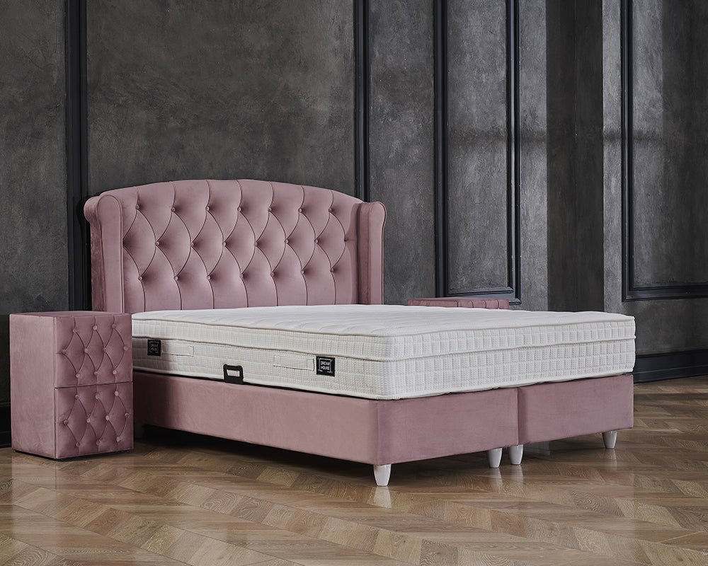 Aurora Boxspring met opbergruimte - Roze