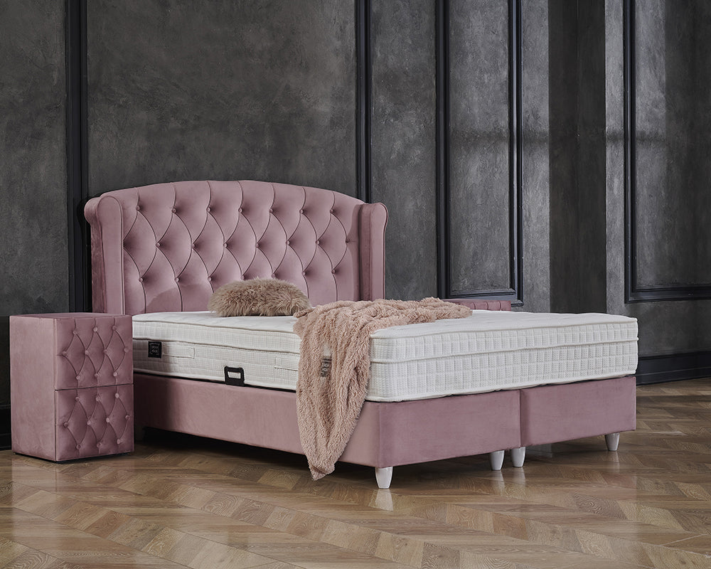 Aurora Boxspring met opbergruimte - Roze