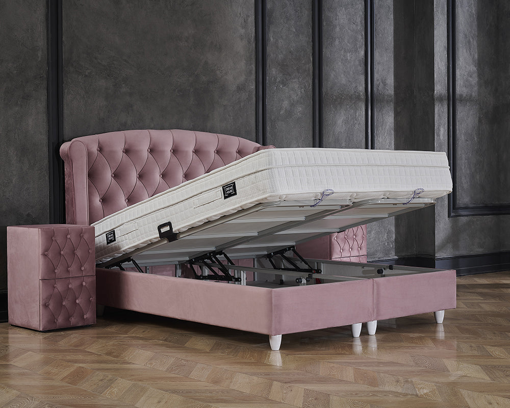 Aurora Boxspring met opbergruimte - Roze