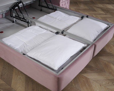 Aurora Boxspring met opbergruimte - Roze