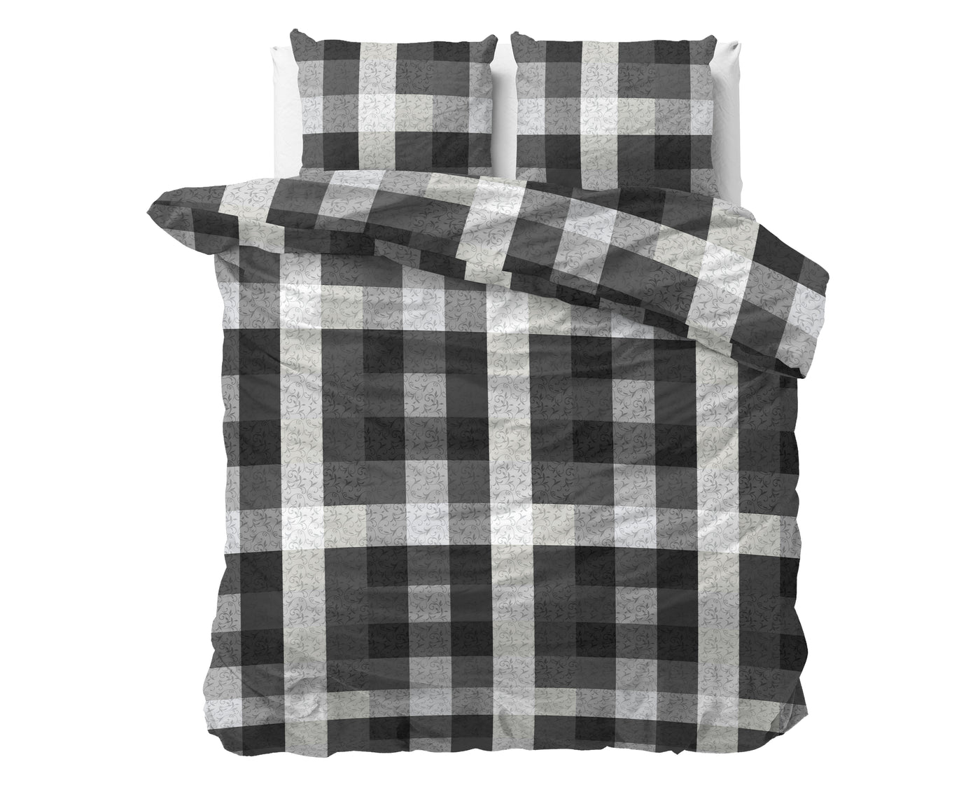 Steef Dekbedovertrek Flanel (Warm) - Antraciet - Budget-Bed.nl