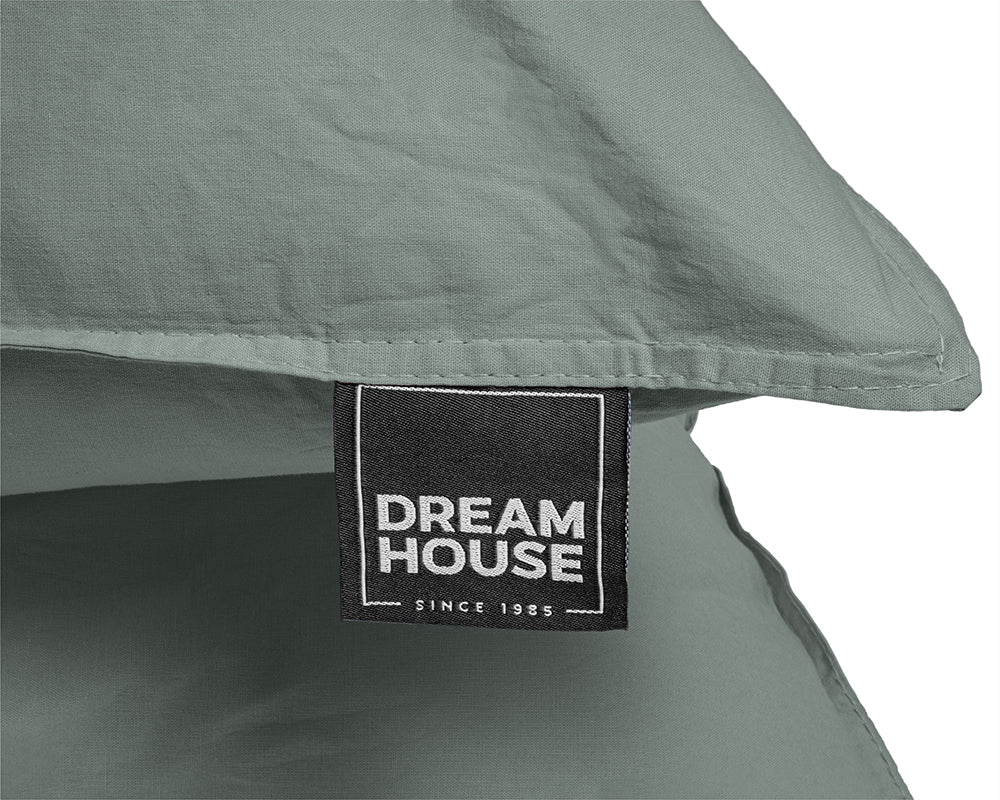 Stone Washed dekbedovertrek 100% Katoen - Groen - Budget-Bed.nl