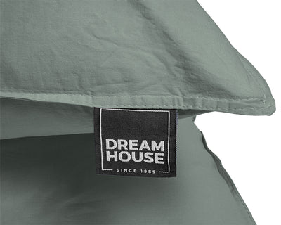 Stone Washed dekbedovertrek 100% Katoen - Groen - Budget-Bed.nl