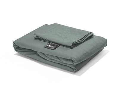 Stone Washed dekbedovertrek 100% Katoen - Groen - Budget-Bed.nl