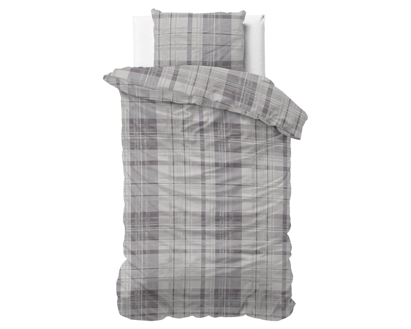 Theotis Dekbedovertrek Flanel (Warm) - Grijs