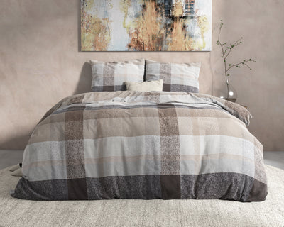Thor Dekbedovertrek Flanel (Warm) - Taupe