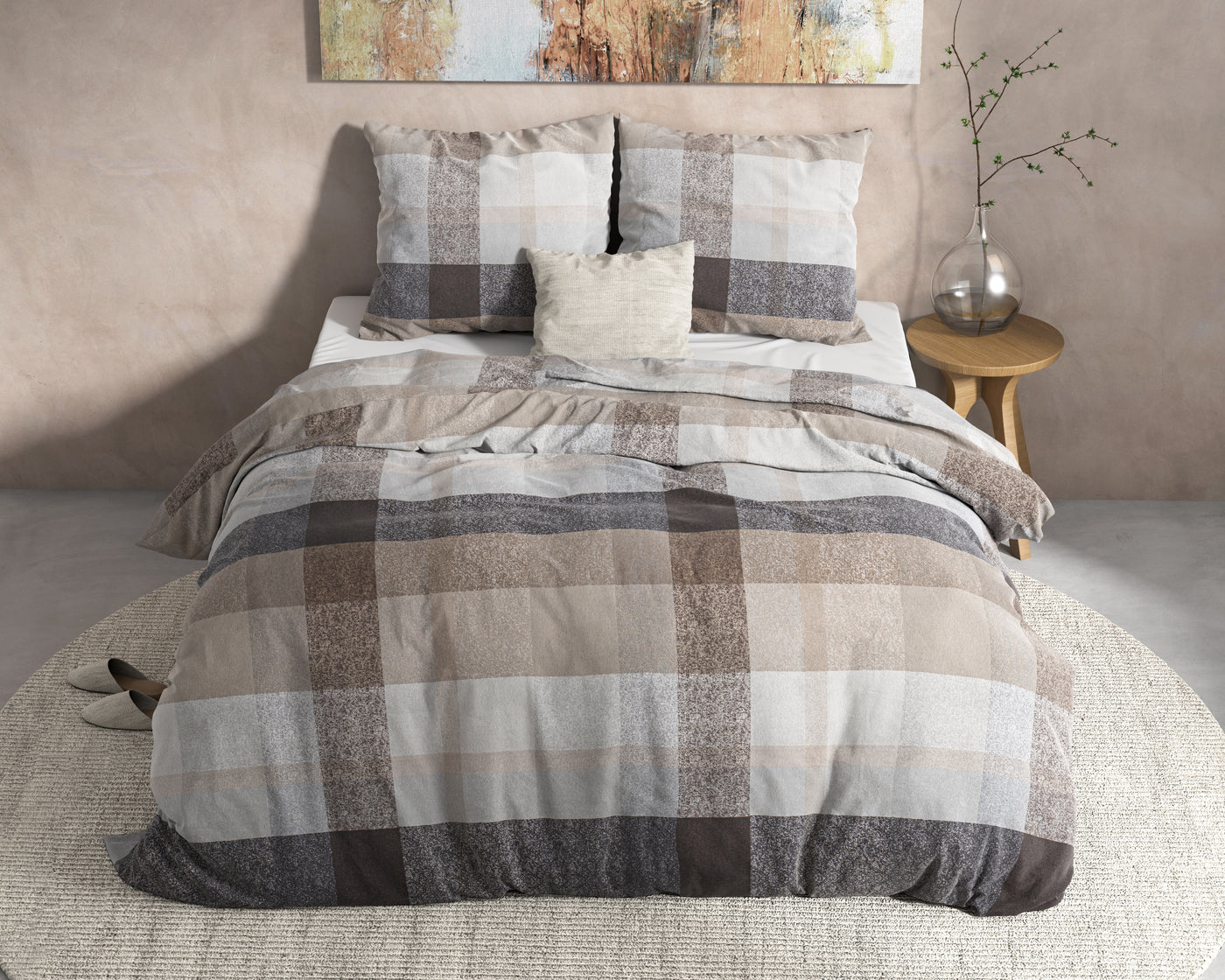 Thor Dekbedovertrek Flanel (Warm) - Taupe