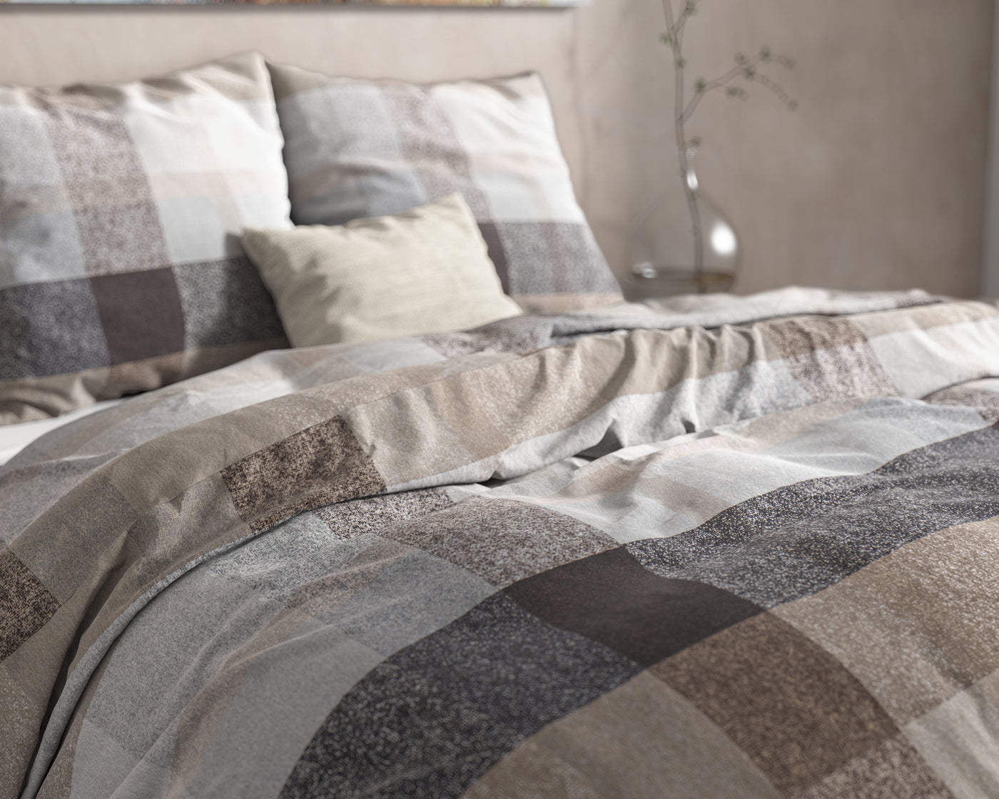 Thor Dekbedovertrek Flanel (Warm) - Taupe
