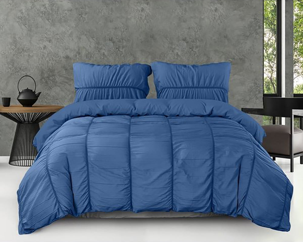 Calais Dekbedovertrek Micropercal – Indigo Blauw