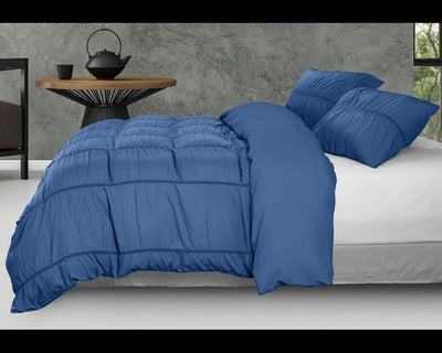 Calais Dekbedovertrek Micropercal – Indigo Blauw