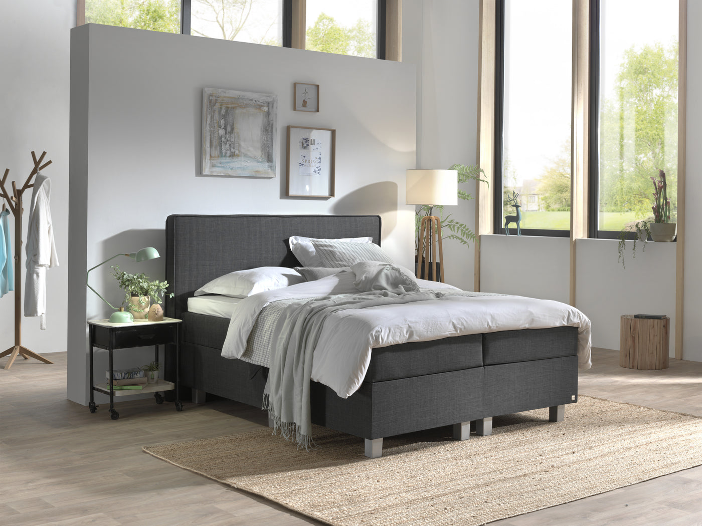 Slim Boxspring - Antraciet