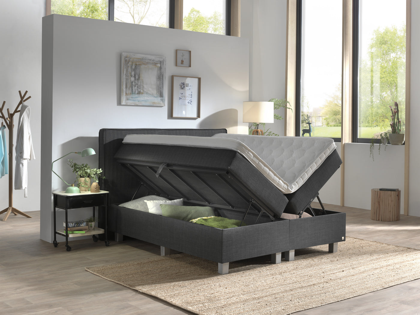 Slim Boxspring - Antraciet
