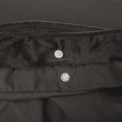 Velvet Piping Dekbedovertrek - Deep Taupe