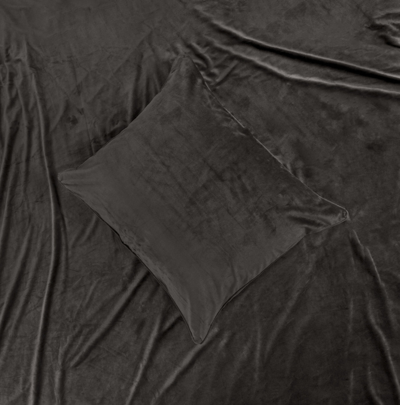 Velvet Piping Dekbedovertrek - Deep Taupe